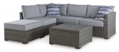 All Weather Wicker 4 piece Sectional Set