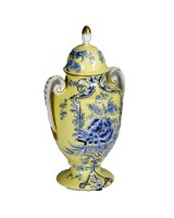 Yellow and Blue Porcelain Jar