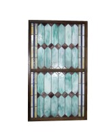 Antique Green Lavender Stained Glass