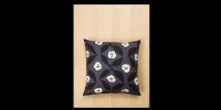 Poppy pillow cover grey & offwhite