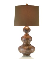 Hammered Copper Triple Gourd Table Lamp
