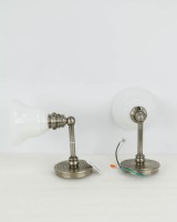 Pair of Brushed Nickel Wall Sconces