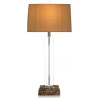 COLONIAL Brown/Beige/Tan Marble Glass Table Lamp