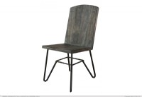 Rustic Iron Base Dining Chair
