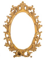 Ornate Gold Framed Oval Wall Mirror
