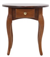 Cherry French Country Oval End Table with Drawer