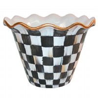8" Courtly Check Flower Pot