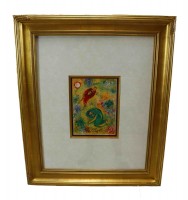 Gold Framed Chagall Print-" The Trampled Flowers"