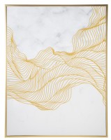 White & Gold Abstract Wall Art