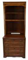 Brown Wooden File Cabinet with Shelving