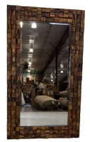 Woven Wood Wall Mirror