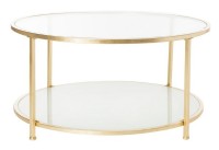 Gold Metal Framed Round Cockatil Table