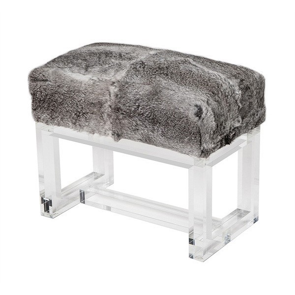 Rabbit Covered Acrylic Stool