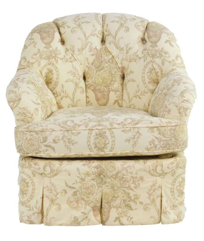 Floral Tufted Armchair