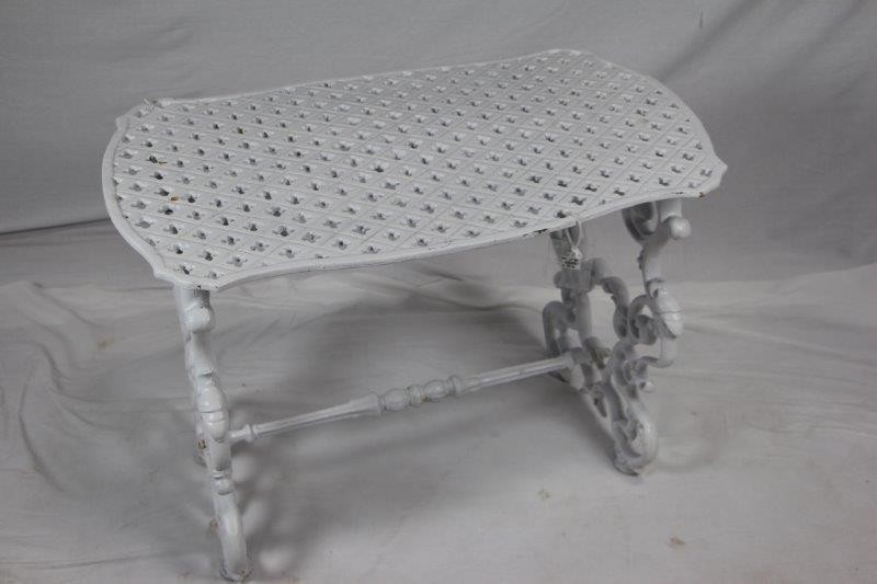 WHITE CAST IRON TABLE