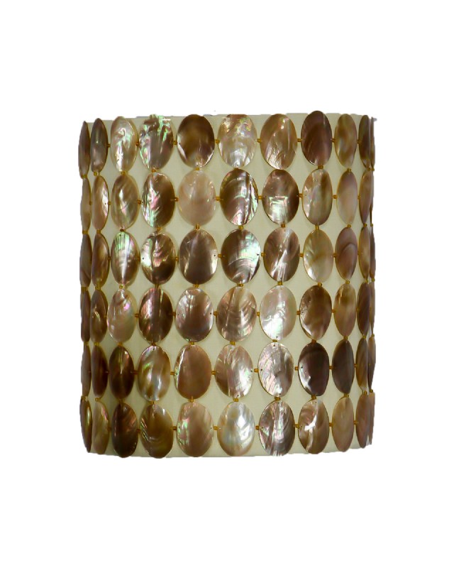 Shell Covered Hanging Lamp