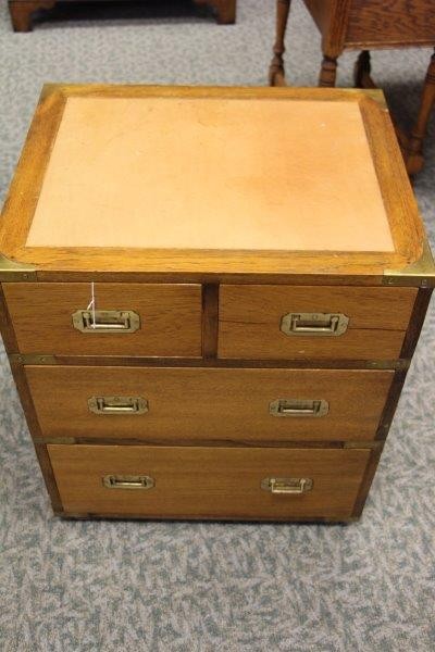Pair of Antique Teak Campaign Chests
