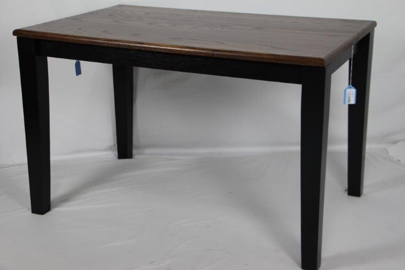 TABLE OAK TOP BLACK LEGS