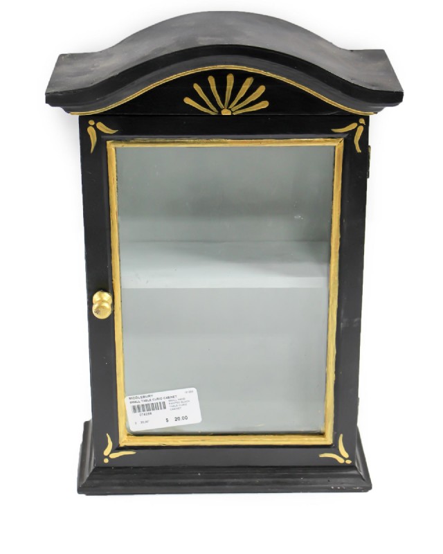 small table curio cabinet