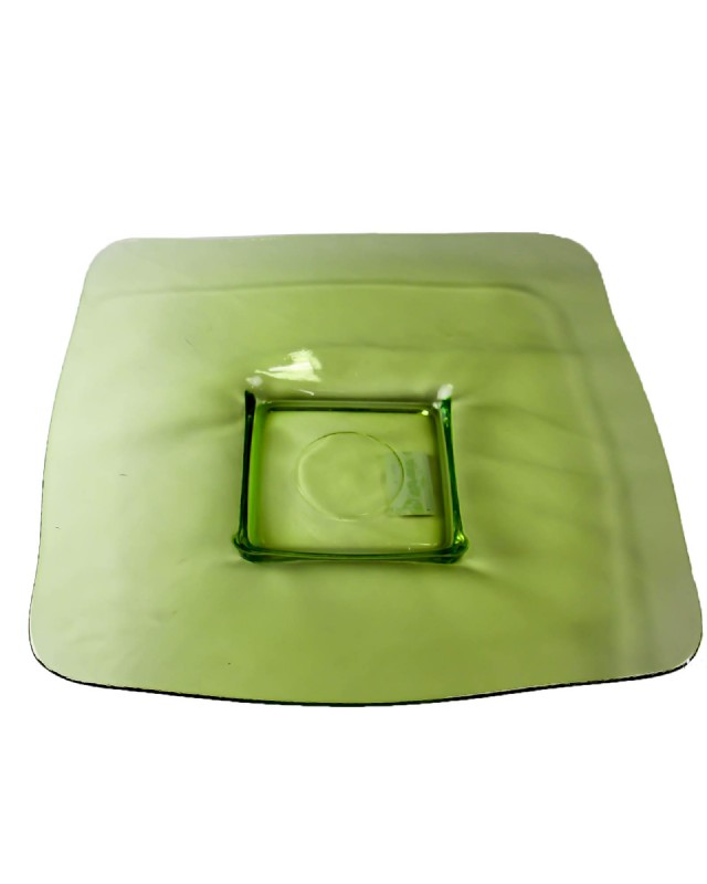 Green Glass square plate