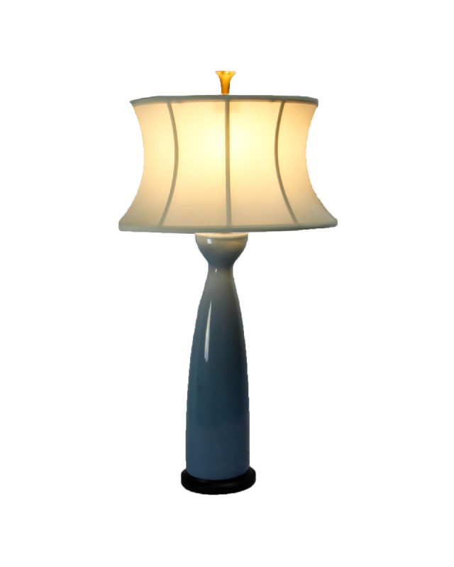 Chelsea White Shade Blue Base Lamp