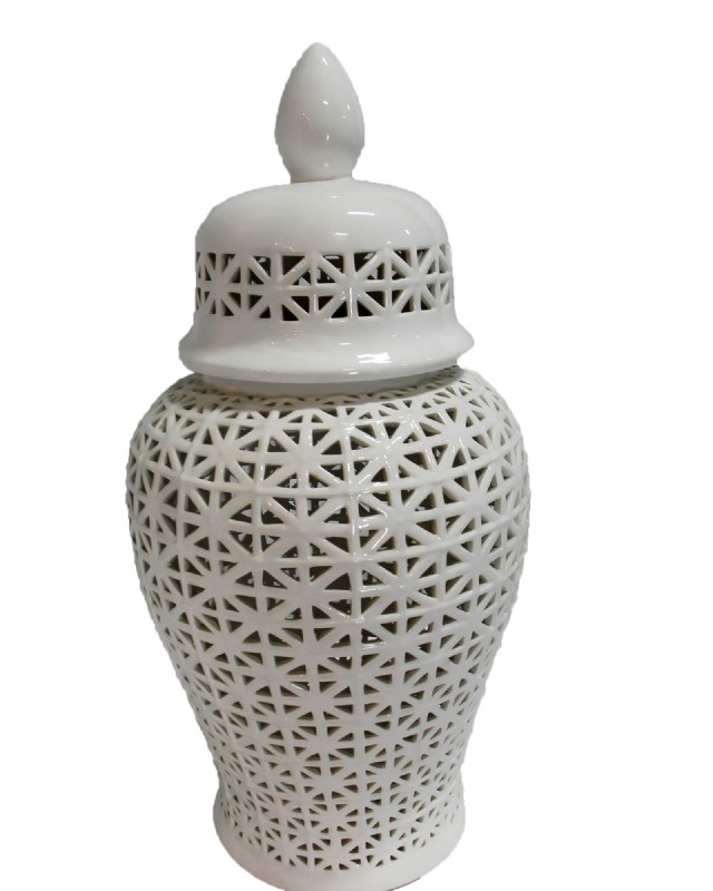 3' Large Lattice Ginger Jar