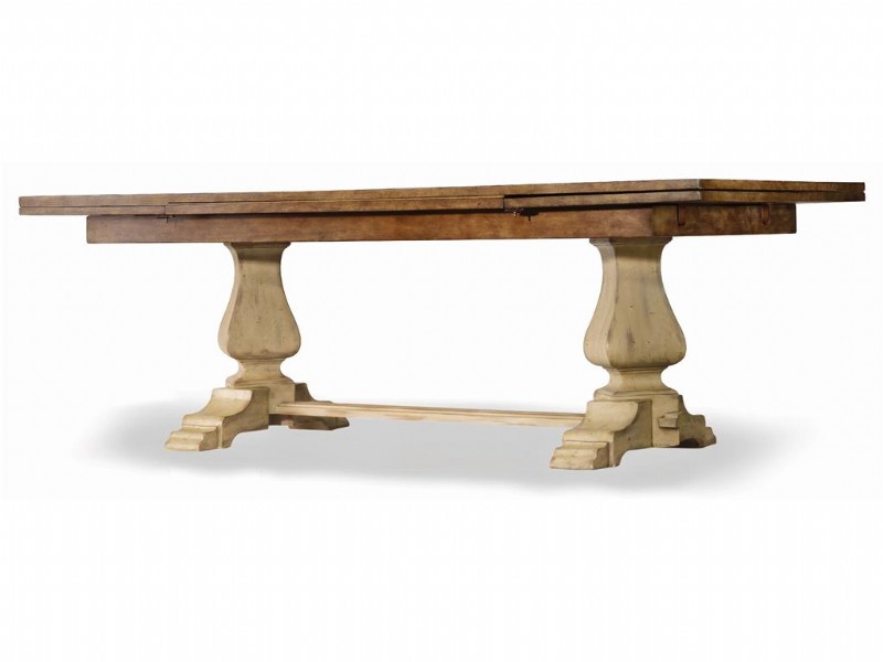 92in Rectangle Trestle Table w/2-20in Leaves