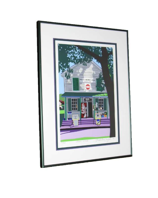 "Pool's Store" Framed Print Signed by Artist