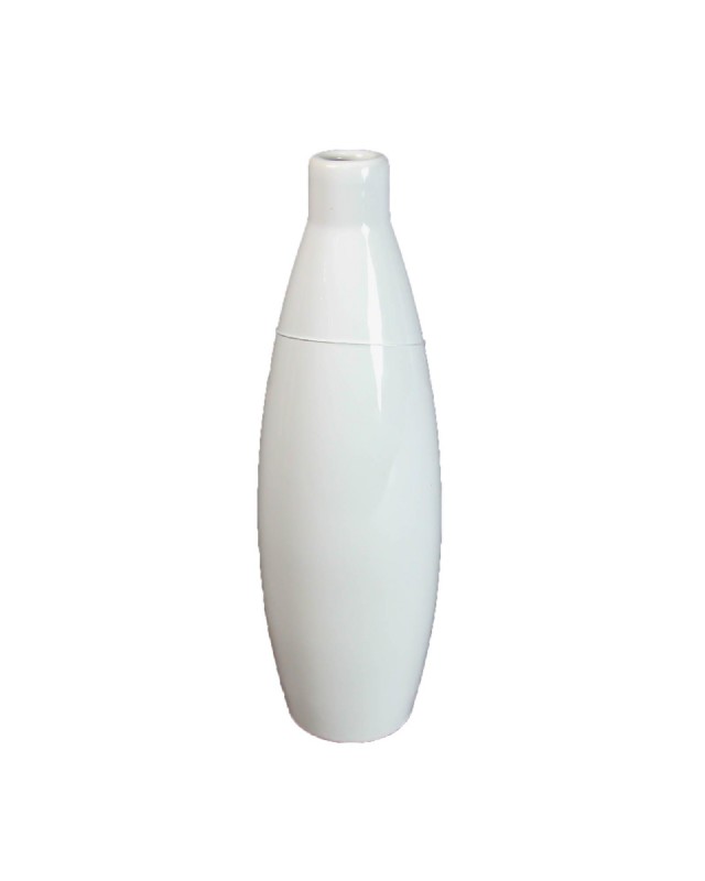 White Ceramic Oblong Vase