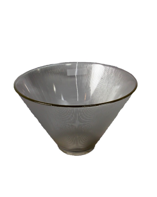 Large Ridged Glass Bowl