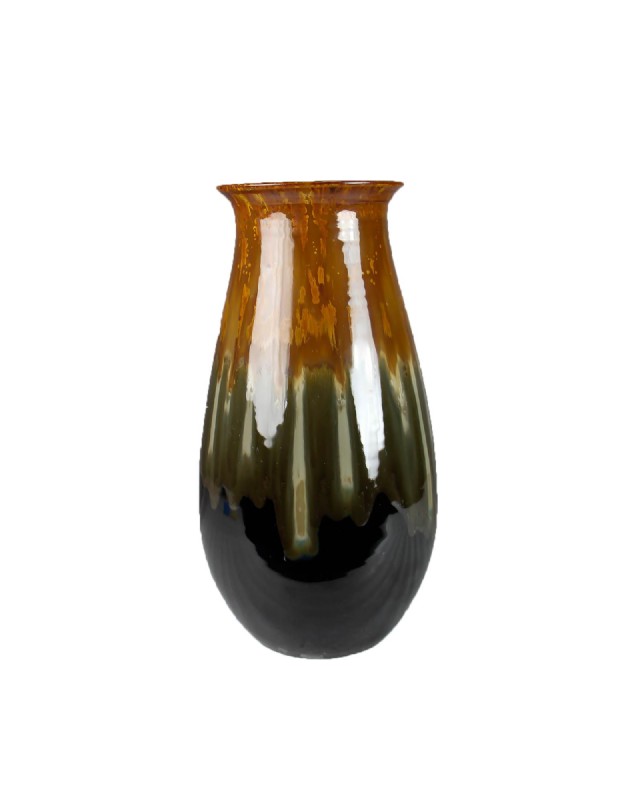 Reactive Glazed Tall Vase