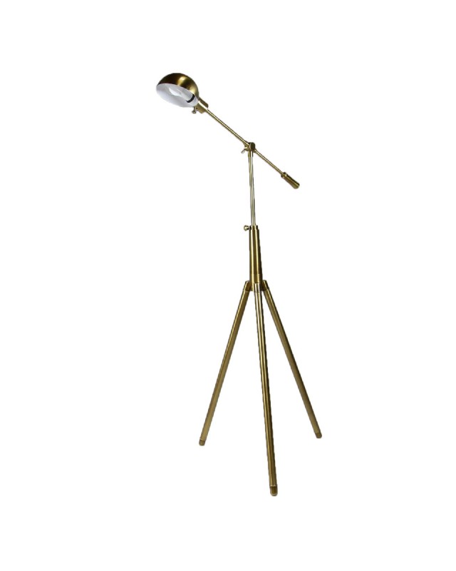 Brass Pharmacy One-Bulb Floor Lamp