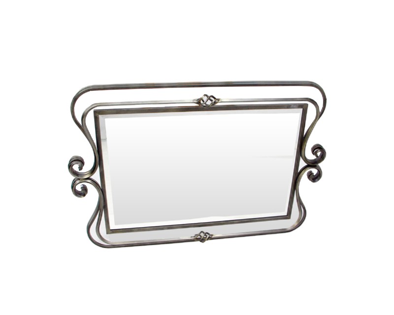 Wrought Iron Spiraled Frame Mirror
