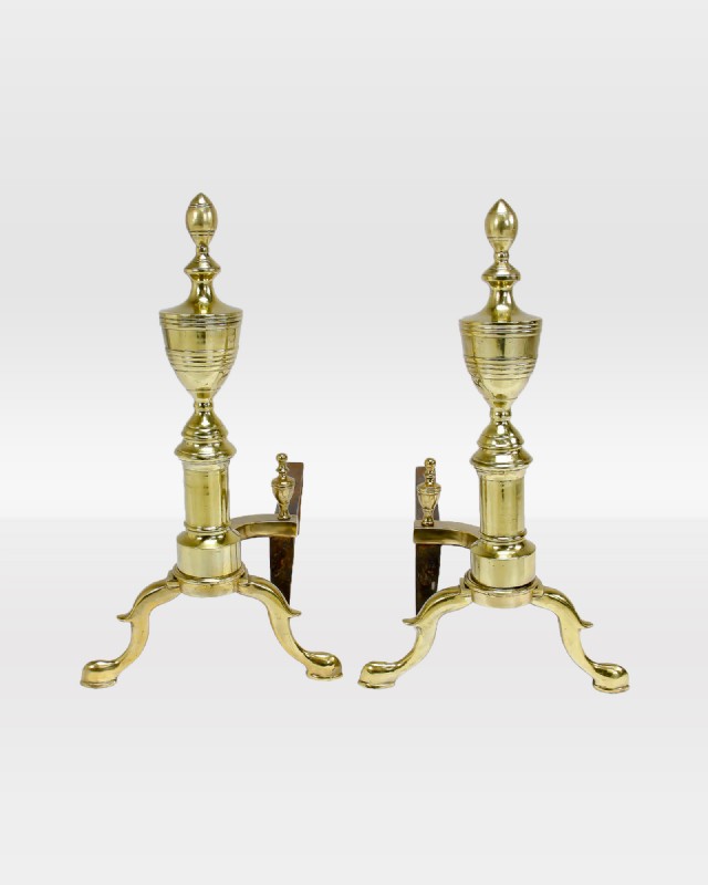 Pair of Brass Andirons