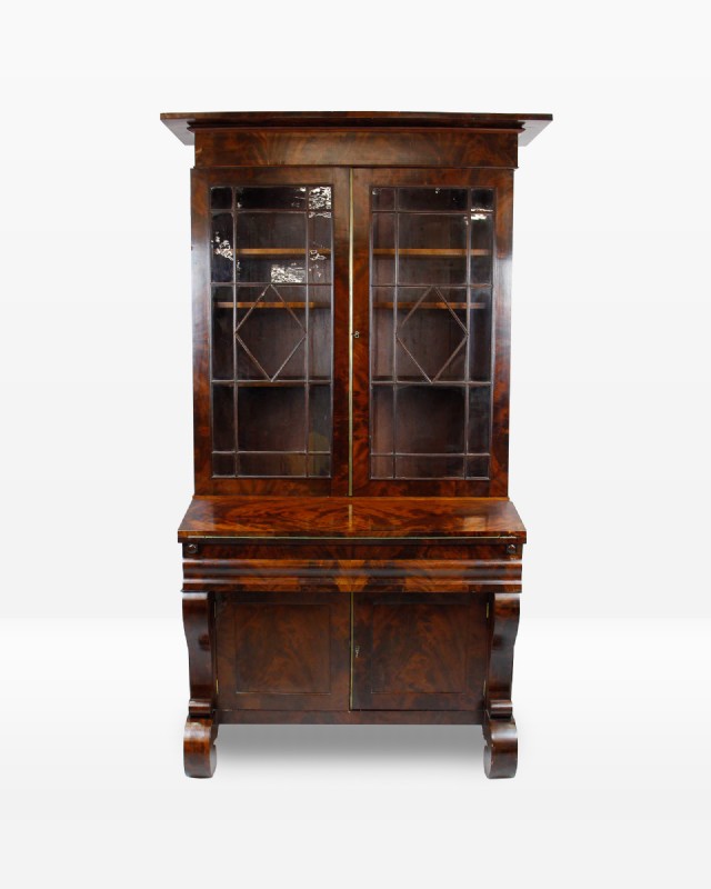 George III Mahogany Fall Front Secretary