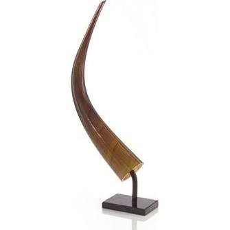 Glass Horn on Stand