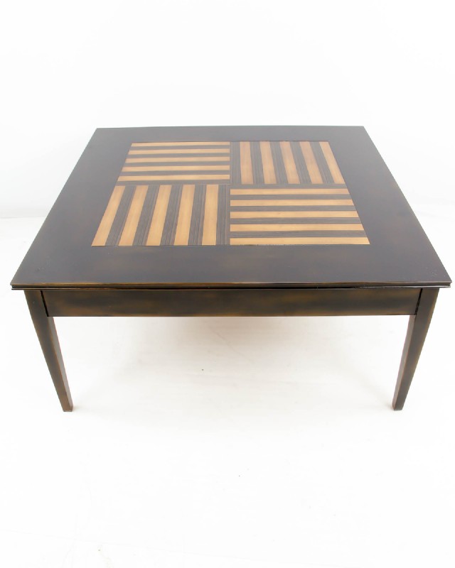 Inlaid Patterned Cocktail Table