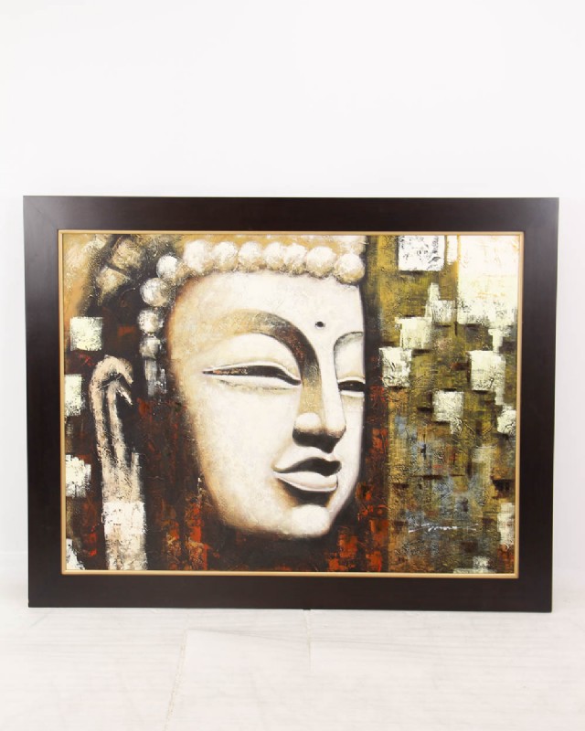 Abstract Buddha Head Statue Painting