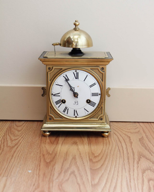 19th Century Neoclassical Bronze Alarm Clock