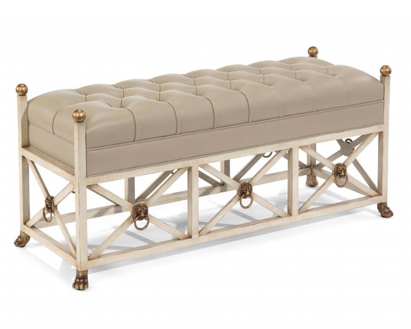 Parker Bench in Taupe Leather