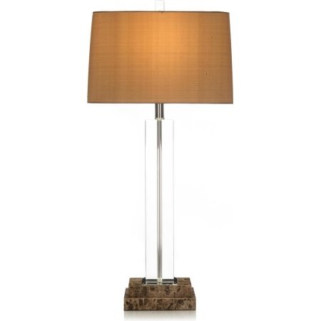 COLONIAL Brown/Beige/Tan Marble Glass Table Lamp