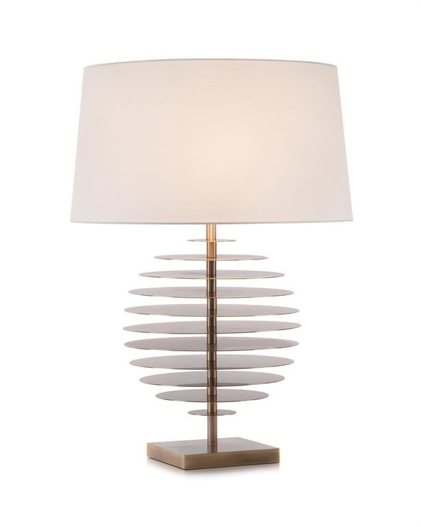 Antique Brass Disc Globe Table Lamp