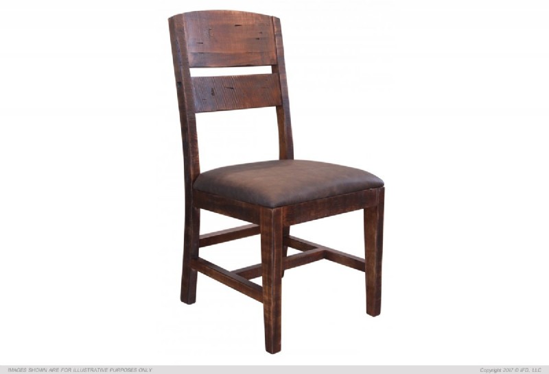 Faux Leather Seat Dining Chair