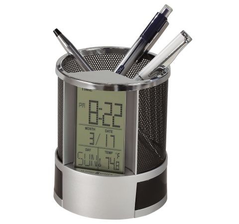 Desk Clock & Pen Holder