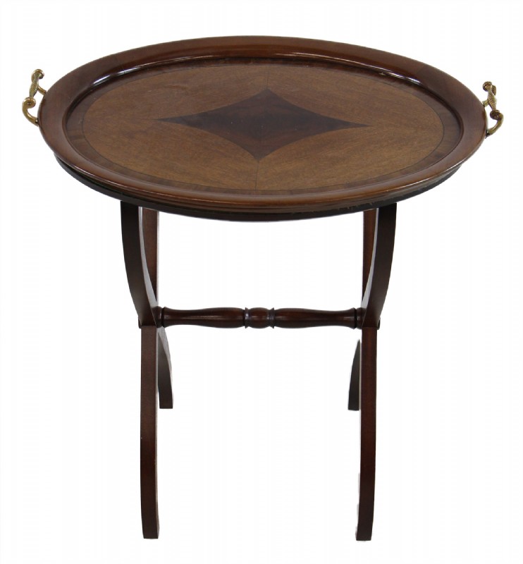 Inlaid Wooden Butler's Tray