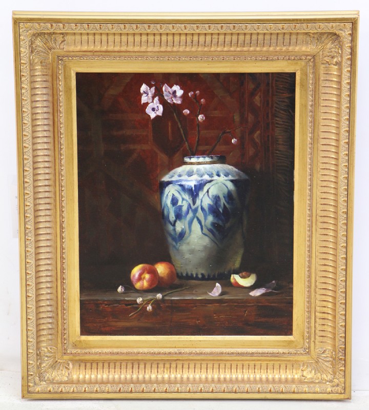 Original Oil of A Vase with Flowers
