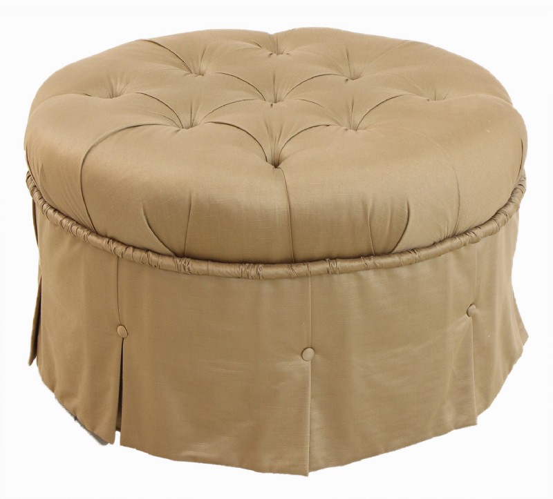 Tufted Ottoman on Wheels