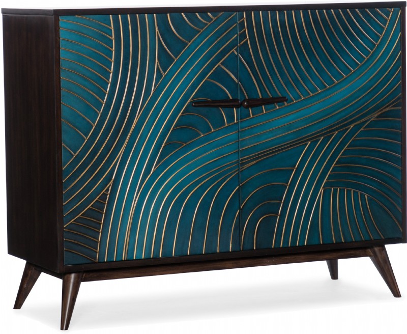 TWO DOOR CHEST IN TEAL FINISH