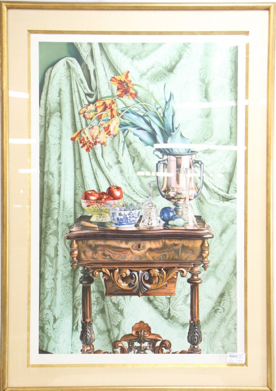 "Flowers" Lithograph By Gordon