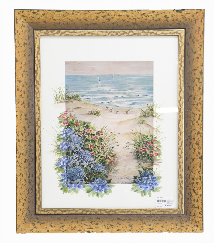 Seaside Scene Lithograph By Waldman